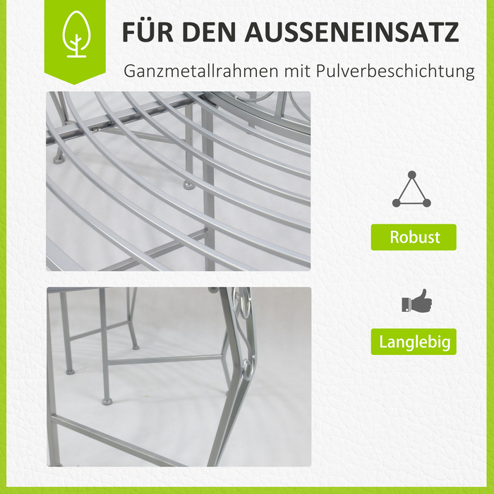 Садова банкетка Baumbank Rundbank 360° - кругла банкетка з металу, діаметром 160 см. Ідеально підходить для саду або тераси.