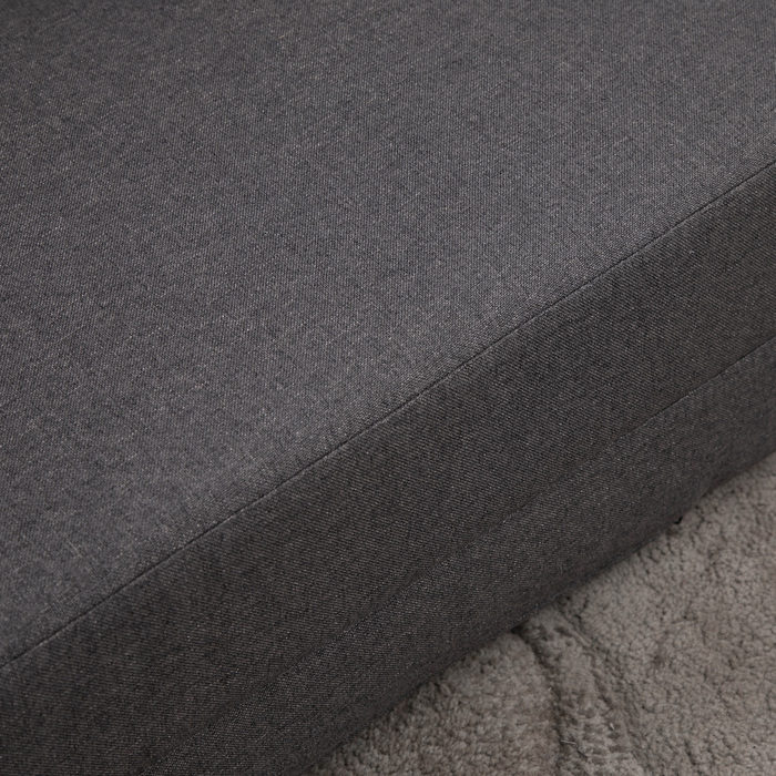 Крісло-мішок HOMCOM з функцією розкладного матраца, 2-в-1, знімний подушкою, 60 x 80 x 56 см, темно-сірий