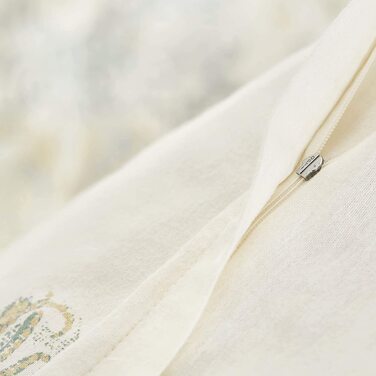 Постільна білизна в стилі Zeitgeist Porticello 135x200 см-пухнаста тепла постільна білизна з натуральної бавовни, фланелева постільна білизна 2 шт. Комплект, Застібка-блискавка 135 х 200, 80 х 80 см білого кольору