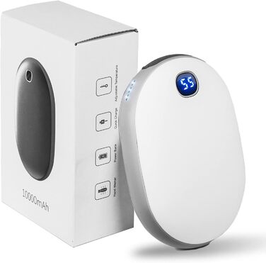 Електричний грієчка для рук OHLGT 10000mAh: портативний нагрівач з Power Bank, USB, для Рейно, артрит, спорт, 15 годин роботи