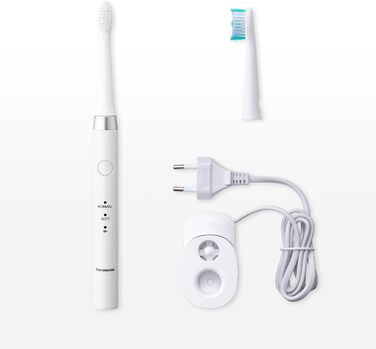 Електрична зубна щітка Panasonic EW-DM81-K503: звукова вібрація, 2 режими чищення, біла, з додатковою насадкою