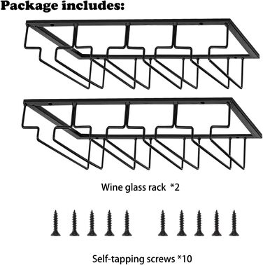 Тримач для келихів вина – органайзер для шафки – металевий тримач для келихів, підставка для вина, кухонний аксесуар (3 ряди, 1 шт.) (Чорний, 4 ряди 2 шт.)