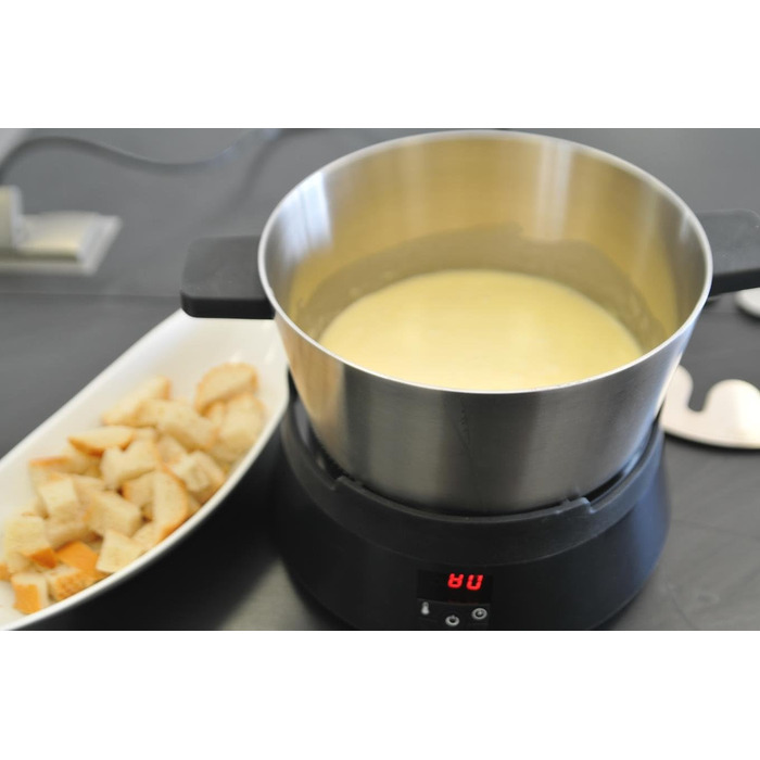 Індукційний FonDue, 8 осіб, 60-240C, рівномірне нагрівання, високоякісна каструля, чорний, 2282