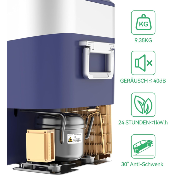 Автохолодильник BINGI 18л портативний 12/24V, 230V: термобокс для авто, кемпінгу, дому (-18°C до 15°C)