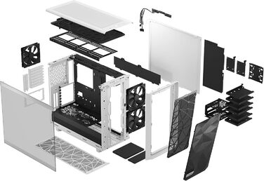 Корпус Fractal Design Meshify 2 White TG із прозорим склом
