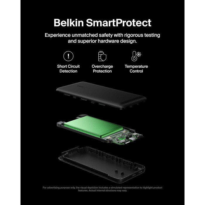 Повербанк Belkin BOOSTCHARGE Plus 10K (10 000 мАг, кабель Lightning & USB-C, порт USB-C) - чорний