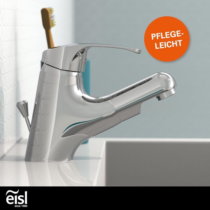 Змішувач для ванної кімнати Vico з висувною лійкою для миття волосся, водозберігаючий кран, хром