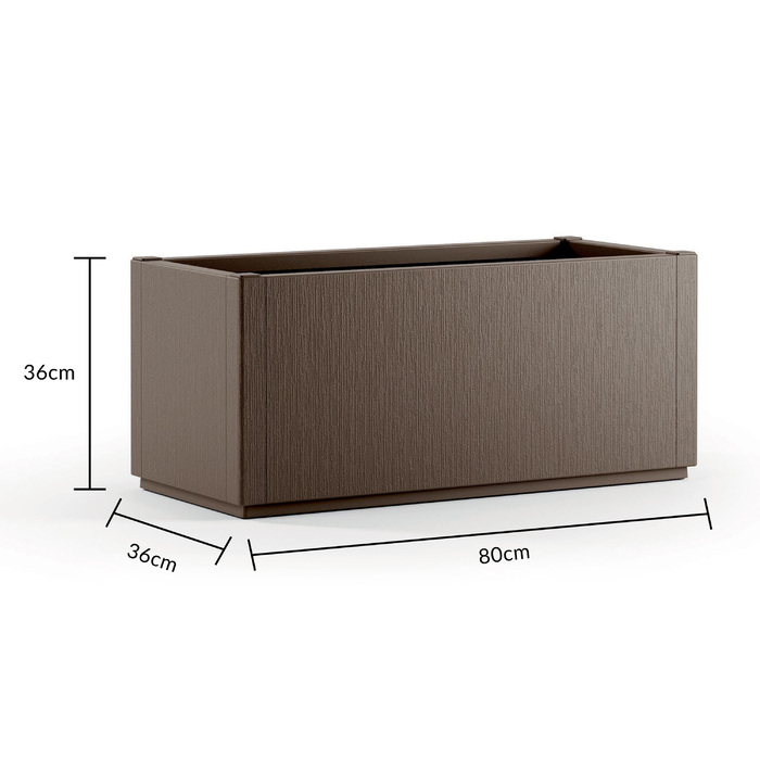 Квітковий горщик Ethica Braun Kunststoff 80x36x36 см