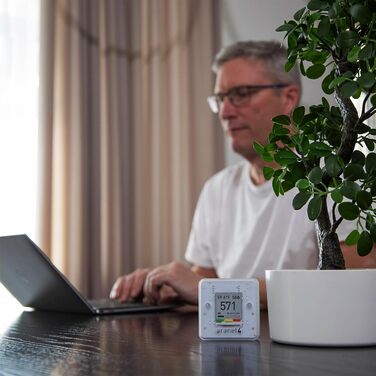 Aranet4 Home: Бездротовий датчик якості повітря для дому, офісу або школи (CO2, температура, вологість)