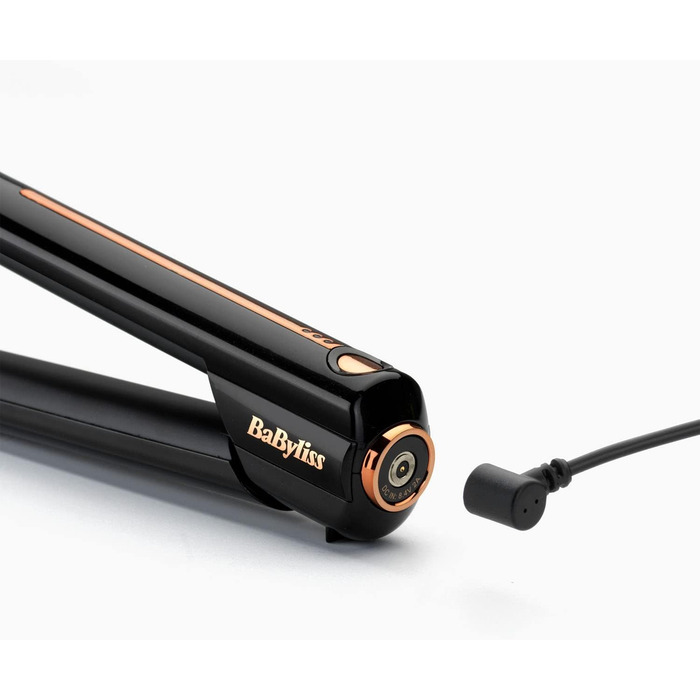 Випрямляч Babyliss 9000U акумуляторний, випрямляч для волосся з акумулятором -RRP199- Керамічні пластини для прямого волосся, 15 сек. швидкий нагрів, випрямлення волосся 200C max, без кабелю, 500 гр світло