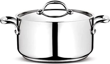 Каструля Lagostina Accademia Lagofusion з нержавіючої сталі, 16 см, з двома ручками та кришкою