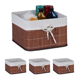 Набір кошиків для зберігання Relaxdays з бамбука