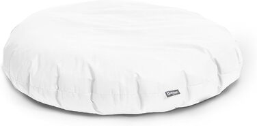 В 1 з наповнювачем Seat Cushion Curd Shape Floor Cushion Крісло BeanBag (діаметр 125 см, білий), 2