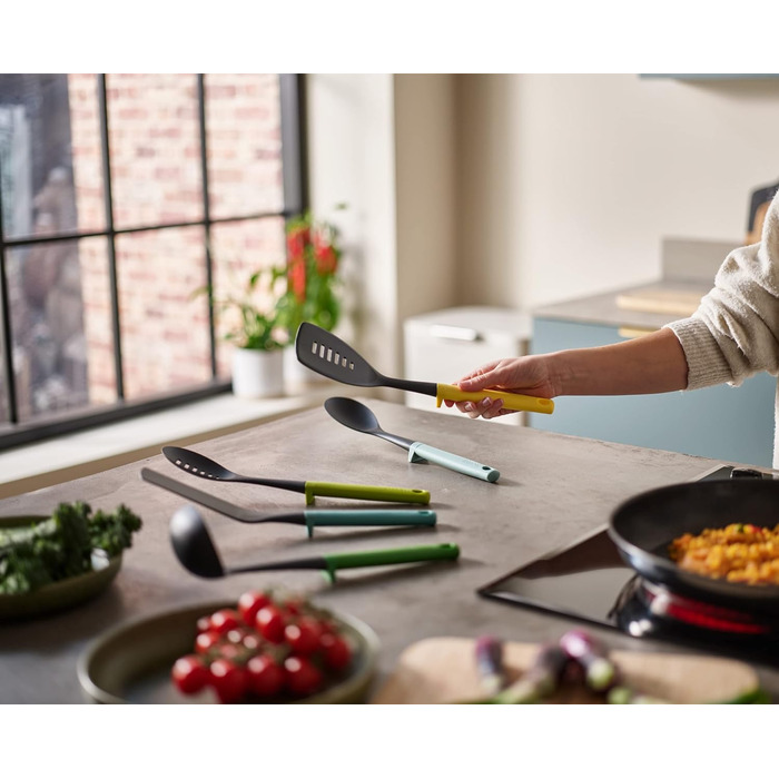 Набір кухонних аксесуарів Joseph Joseph Duo 5 шт. з органайзером, антипригарне покриття, Opal