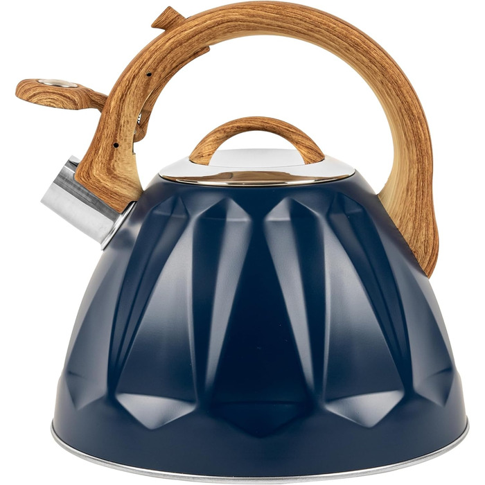 Чайник для води Karl Hausmann Induktion 3L з автоматичним свистком - нержавіюча сталь, сумісний з індукційними, газовими та електричними плитами