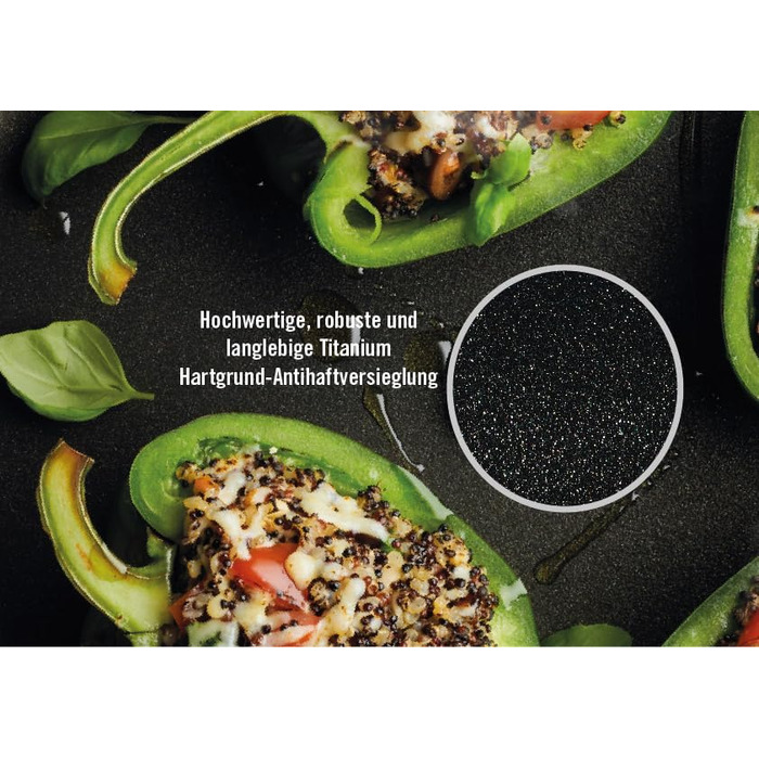 Сковорода-гриль Woll Nowo Titanium Guss квадратна, індукційна, з рифленням, 28x28 см, 6.5 см висота, знімний ручка, для всіх типів плит, алюмінієвий лиття, антипригарне покриття