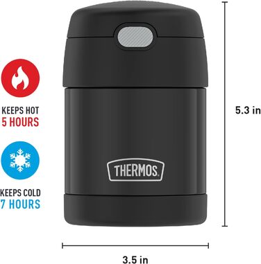 Дитячий контейнер для їжі з нержавіючої сталі THERMOS Funtainer, 284 мл, чорний