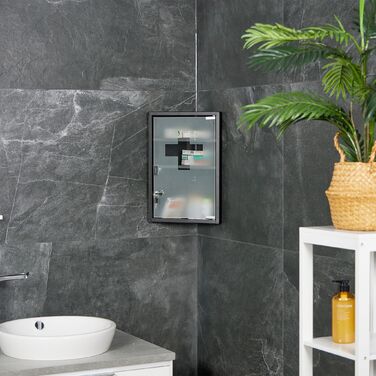 Шафка для медикаментів Relaxdays зі скляними дверцятами