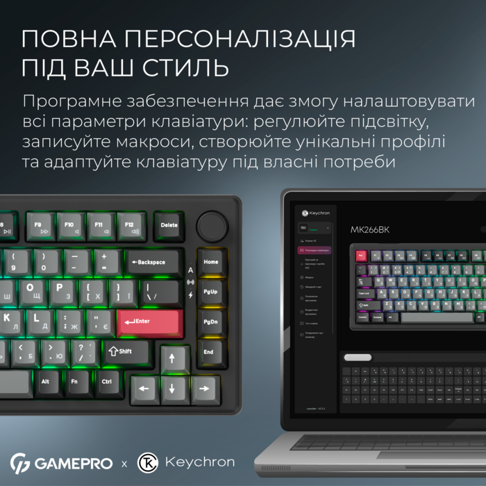 Бездротова механічна клавіатура GamePro Asgard Yord (MK266BK)