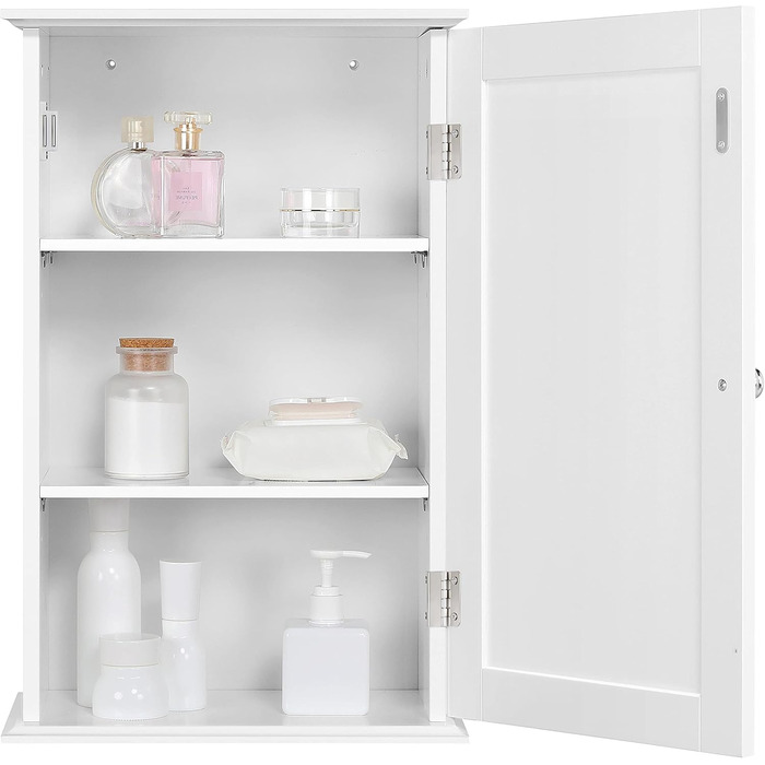 Шафа навісна Yaheetech з однією дверцятами, 35x21x55 см (білий)