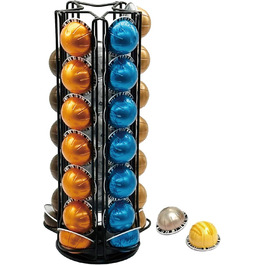 Тримач для капсул Vertuo MaxMiuly (35 шт), обертається, для зберігання капсул кави Vertuo, сумісний з Nespresso (Чорний)