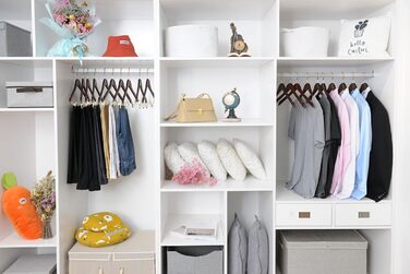 Дерев'яні вішалки для одягу з кліпсами, масивне дерево, вішалка для штанів, міцні металеві кліпси, поворотний гачок, для пальто, куртки, блузи, костюмів (горіх, золотий гачок, 20 шт.)