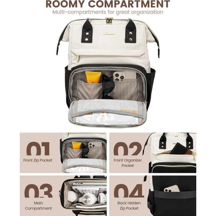 LOVEVOOK Рюкзак для жінок, великий, з відділенням для ноутбука 17.3 дюйма, шкільний, для підліток, дівчаток, для навчання, подорожей, бізнесу, водонепроникний, сірий, рожевий