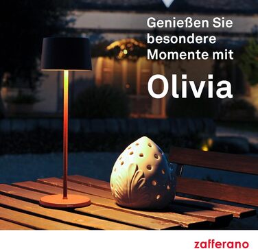 Zafferano Olivia Pro: Портативна LED-лампа з торшером, регулювання яскравості, 2200-3000K, Corten, для дому та саду