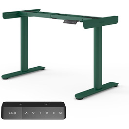 Ерготопія Десктопія Вone – Регульований стіл, електричний, TÜV-сертифікований, з подвійним мотором, 7 років гарантії (лісовий зелений)