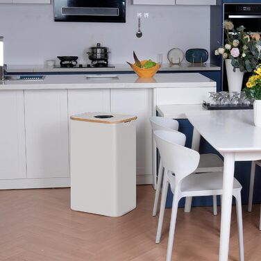 Контейнер для збору пляшок з кришкою 100л, зручне зберігання з двома ручками