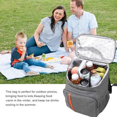 Сумка-холодильник Aoresac 18L, сумка-холодильник, сумка для пікніка, Термальна сумка, водонепроникна, велика ємність для пляжу, кемпінгу, барбекю