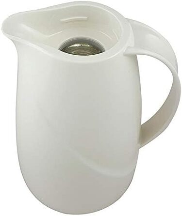 Термос Helios Wave, 1,5 л, пластик, білий, з кришкою-гвинтом, придатний для миття в посудомийній машині