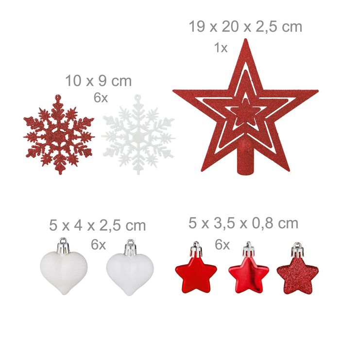 Набір новорічних кулічок Relaxdays (101 шт.)