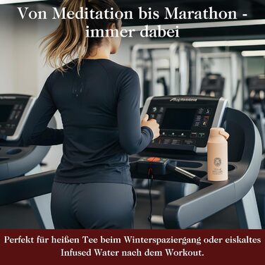 Турботермопляшка для чаю та напоїв 600 мл з нержавіючої сталі, без BPA, з ситом, персиковий колір