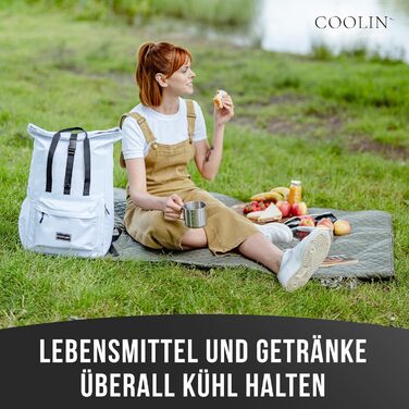 Терморюкзак Coolin' Kühlrucksack 30L: 30 літрів, білий, з відділенням для охолодження. Ідеальний для пікніків, пляжу та походів.