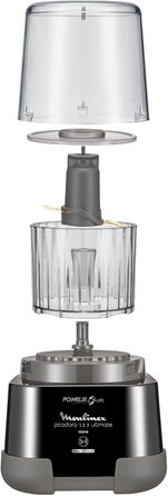 Подрібнювач Moulinex La Moulinette Ultimate, електричний, 1000 Вт, 350г/550мл, 5 функцій, чорний (DP810810)