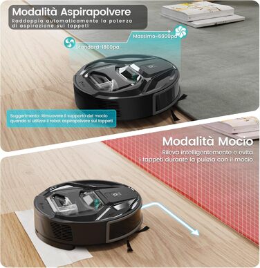 Робот-пилосос LEFANT M320: потужний, тихий, для твердих підлог та шерсті тварин, 210 хв роботи