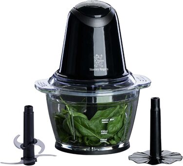 Блендер Stanley Rogers 500W з скляною колбою 1л, 4-лопатева система + насадка для змішування, 2 швидкості