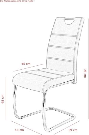 Крісло-гойдалка Hela Tische Flora, кухонне, металевий каркас, сірий штучний шкіряний, 42x57x98 см