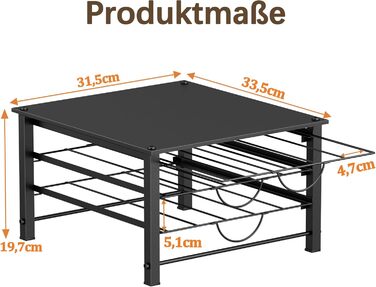 Тримач для капсул Dolce Gusto, металева висувна шухляда на 5 ярусів (90 капсул)
