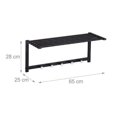 Настінна вішалка Relaxdays з полицею