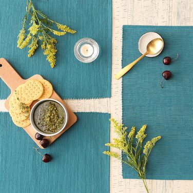 Набір тканинних серветок DII Basic Everyday Gerippte, 6 шт., 33x48 см, блакитний, 100% бавовна