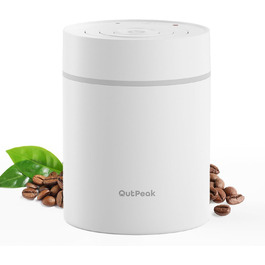 OUTPEAK Neo 2025 Kilo Auto-Vakuum-Канєстер для кави, 1,5 л, для 500 г кавових зерен, автоматичний, з нержавіючої сталі, для бариста, подарунок (великий, матовий чорний) (SW750)