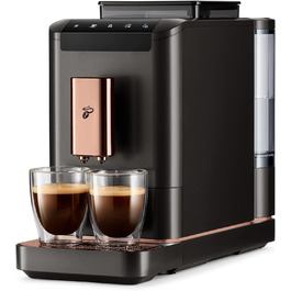 Повністю автоматична кавомашина Tchibo Esperto2 Caff з функцією 2 чашок для пінки кави та еспресо, (Темна мідь)