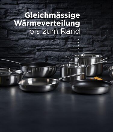 Сковорода KUHN RIKON CULINARY FivePly 28 см, нержавіюча сталь, 5-шарове покриття