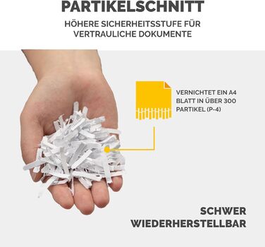 Fellowes Aktenvernichter 6 Blatt Partikelschnitt (P4): Шредер Fellowes FS-6C, 6 листів, P4, для дому та офісу, 15л, чорний
