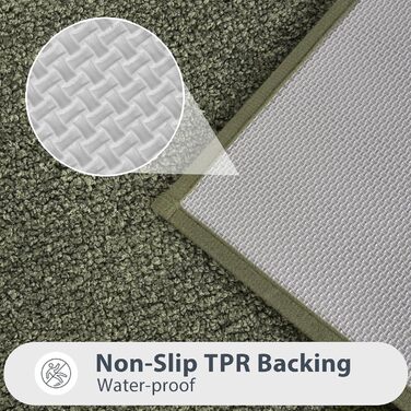 Килимок для ванної кімнати з антиковзаючим покриттям, 50 x 76 см, колір шалфейний