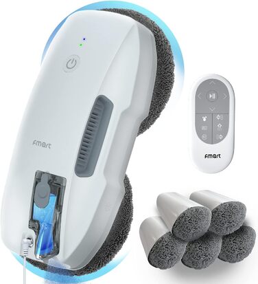 Робот для миття вікон Fmart T9, 3800PA, потрійна система безпеки, інтелектуальна навігація, дистанційне керування