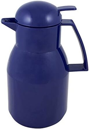 Термос Helios Top Push з нержавіючої сталі, 1 літр, темно-синій