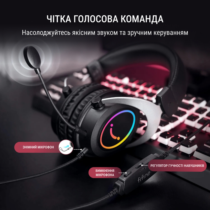 Гарнітура Fifine RGB H3